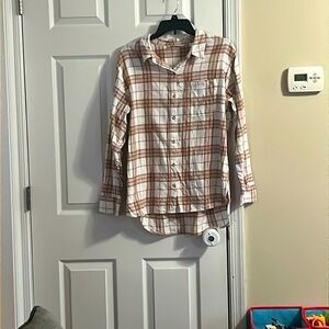 Long sleeve soft button up shirt